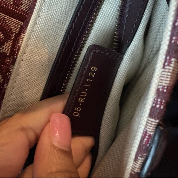 Dior Burgundy Saddle Bag - Picture 6 of 7